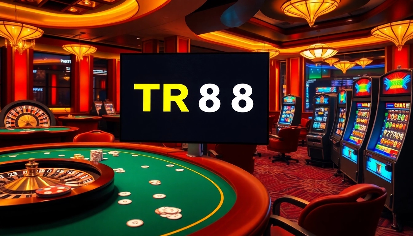 Players enjoying strategic games at TR 88 online casino with poker chips and cards.