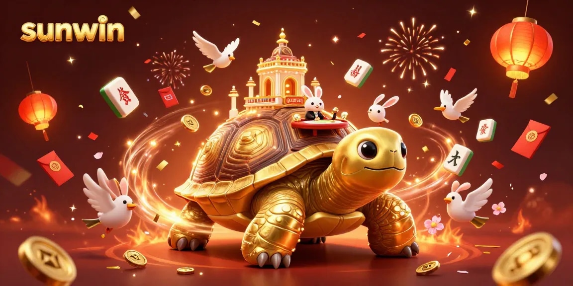 Experience the excitement of sunwin casino with a golden tortoise palace and dynamic gaming elements.