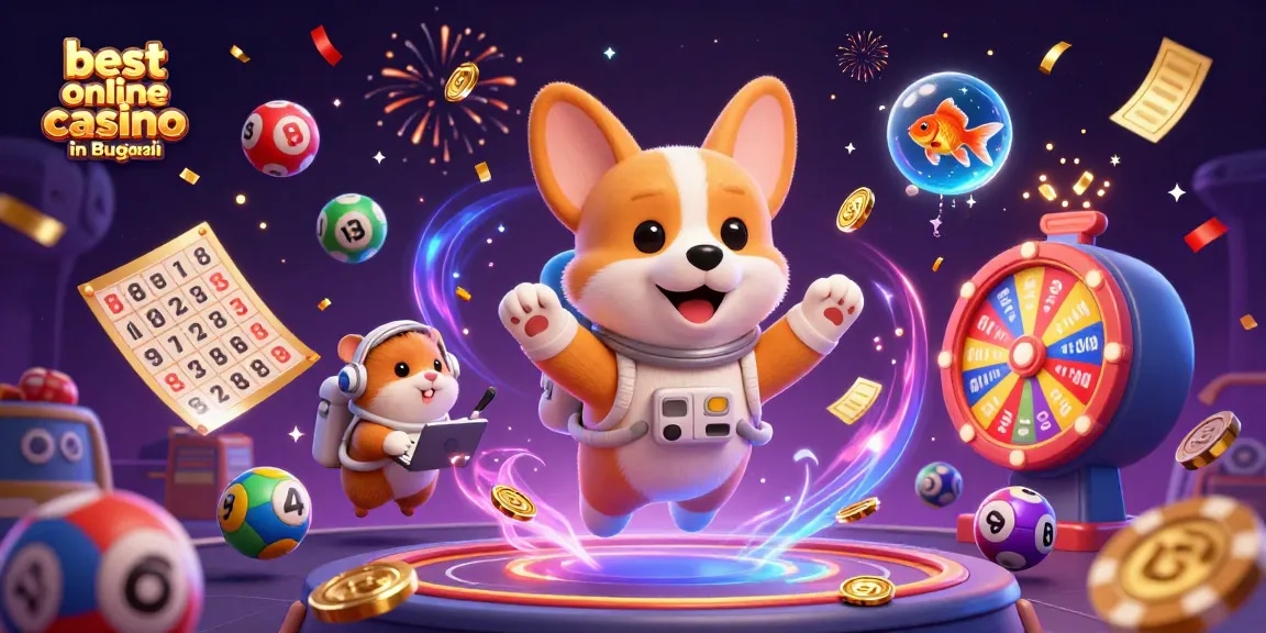 Engage in thrilling play at the best online casino in Bulgaria with a vibrant 3D cosmic casino scene.