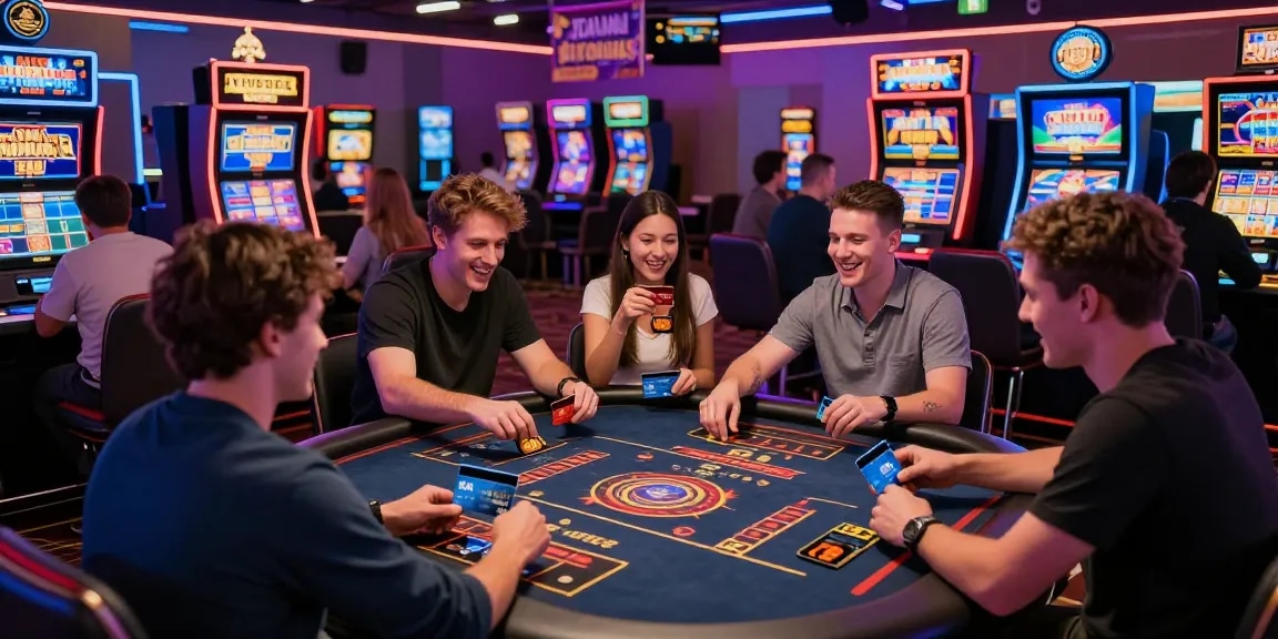 Players enjoying a diverse online gaming experience at credit card casinos, featuring chps.org.uk games and payment methods.
