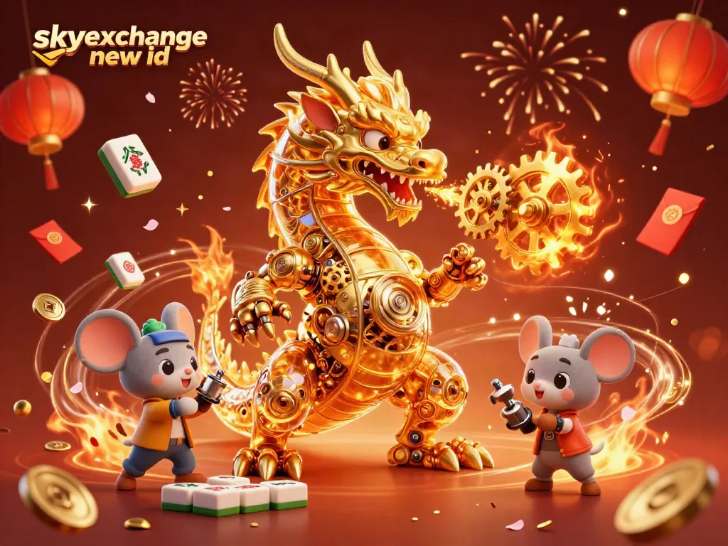 Experience the thrill of betting with a skyexchange new id, surrounded by a vibrant scene of games and celebration.