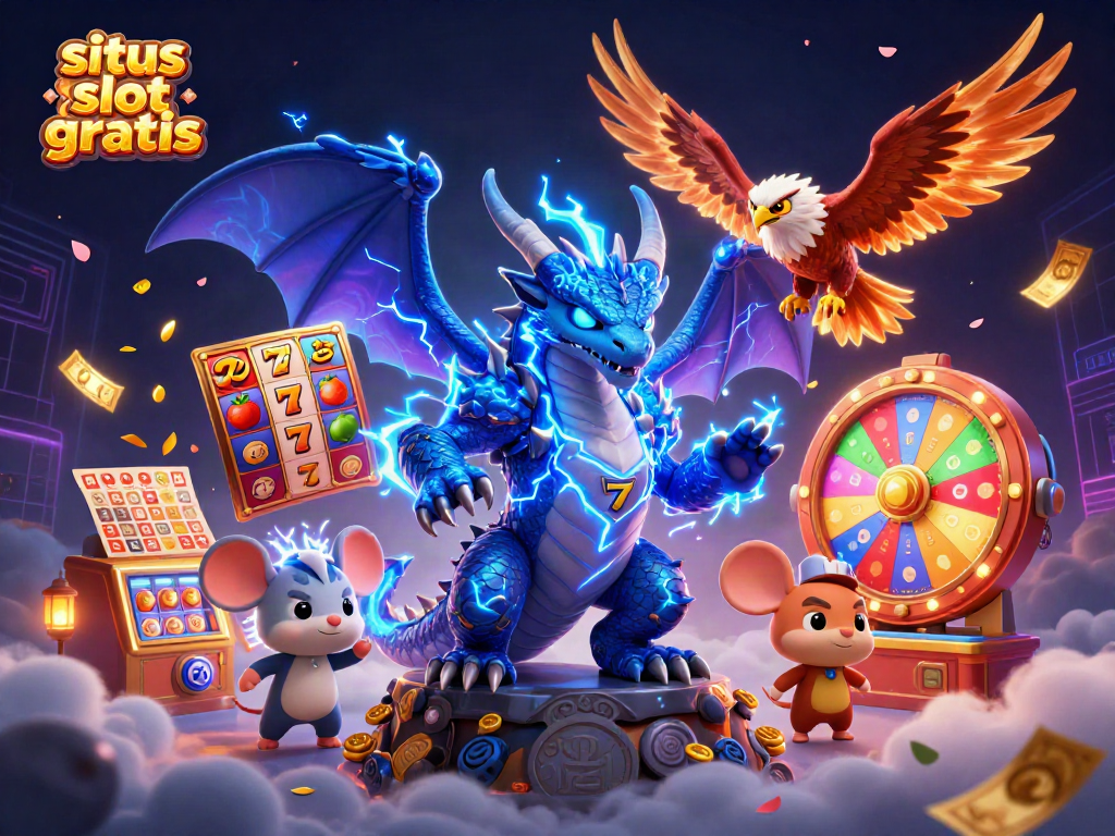 Experience the thrill of situs slot gratis games with vibrant characters and action-packed slot elements.