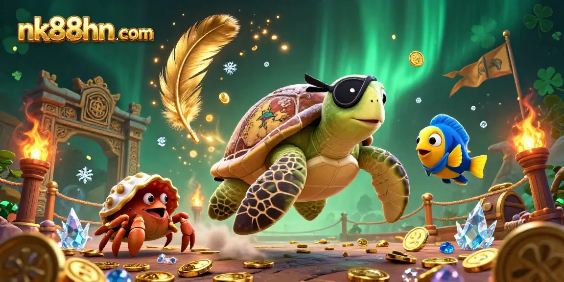 Engage in thrilling gameplay at nk88hn com with vibrant 3D characters surrounded by casino treasures.