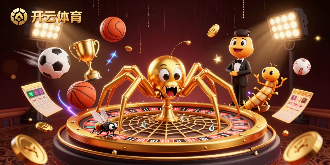Experience thrilling gameplay at 开云体育 with vibrant sports elements and dynamic action from the golden spider and lively croupier.