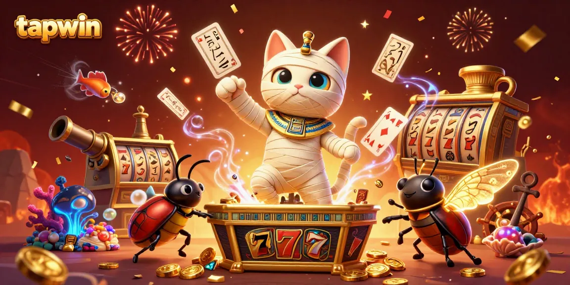 Experience high-stakes gaming at tapwin with a thrilling Egyptian mummy casino scene.