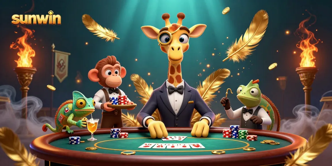 Experience engaging poker action with sunwin's vibrant characters and rich casino atmosphere.