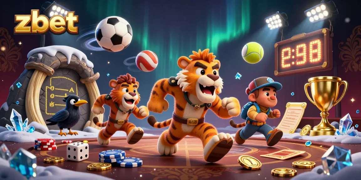 Engage with zbet at this vibrant prehistoric casino scene with a dynamic caveman duo.
