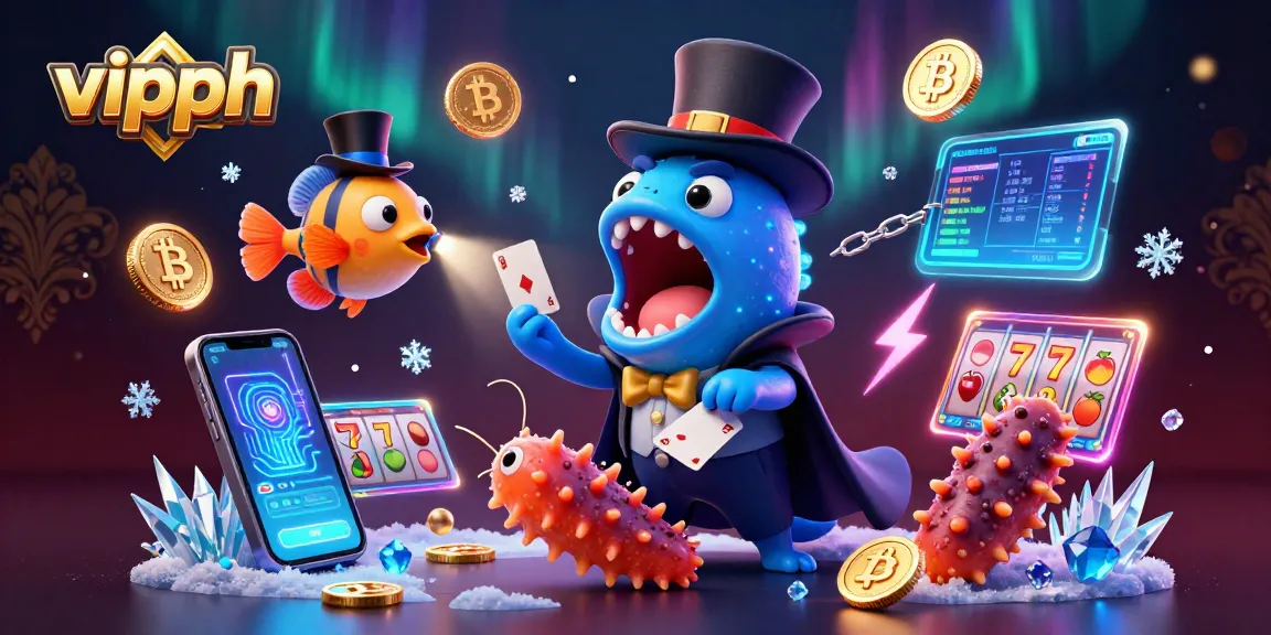 Experience thrilling vipph fun with a bioluminescent eel magician and crypto-themed casino games.