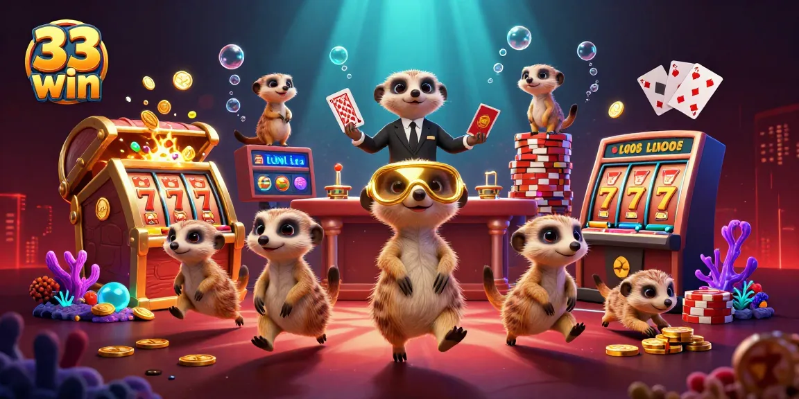 Winning at 33 win with meerkats in a colorful casino, exploring thrilling game strategies.