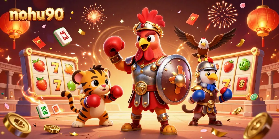 Play nohu90 and enjoy slot games with unique characters and festive elements.